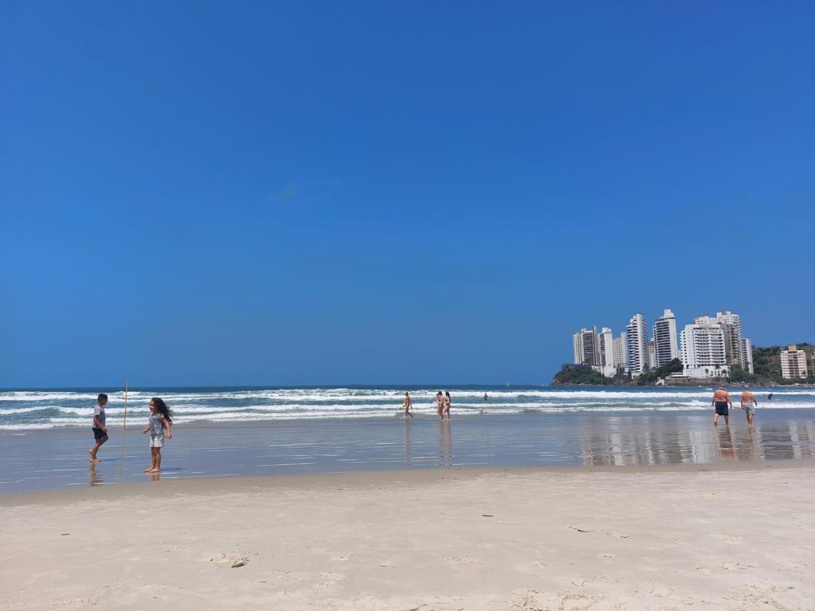 Apartamento Com Vista Mar Guaruja Bagian luar foto