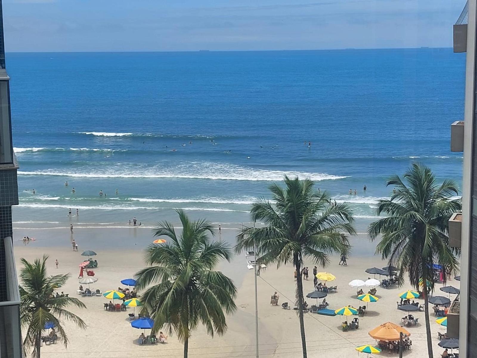 Apartamento Com Vista Mar Guaruja Bagian luar foto